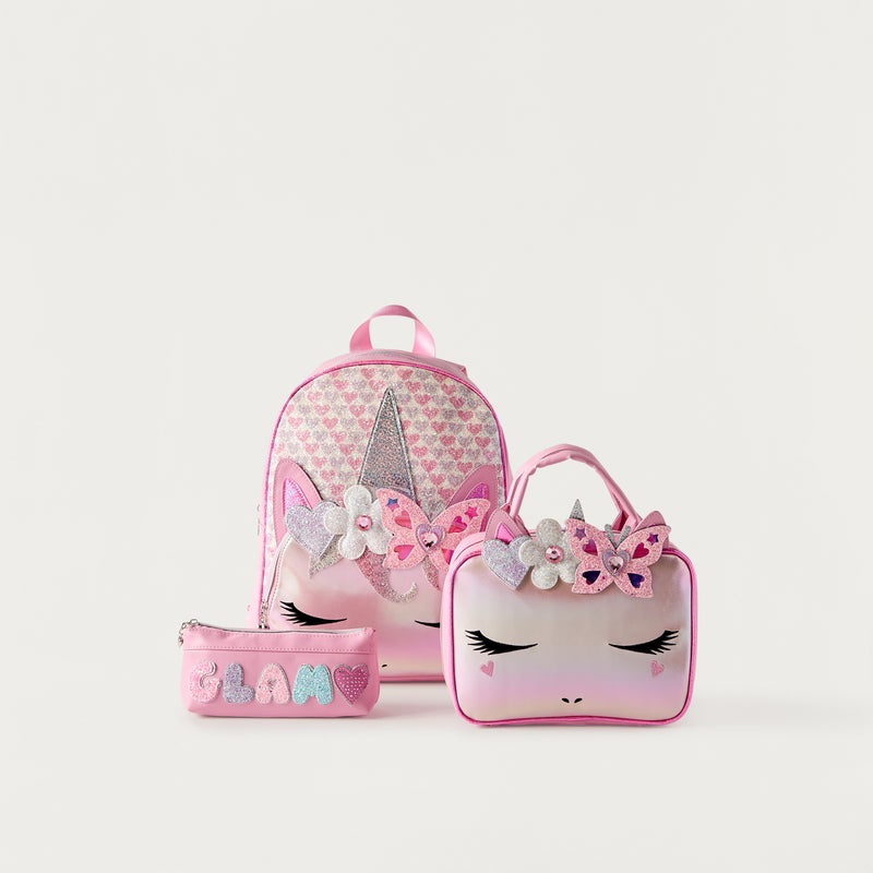 OMG Pouch - Multi Glitter Hearts - 1Cmprt (Pvc) Pink \ 3.75X8.50X2.00 - Image 5
